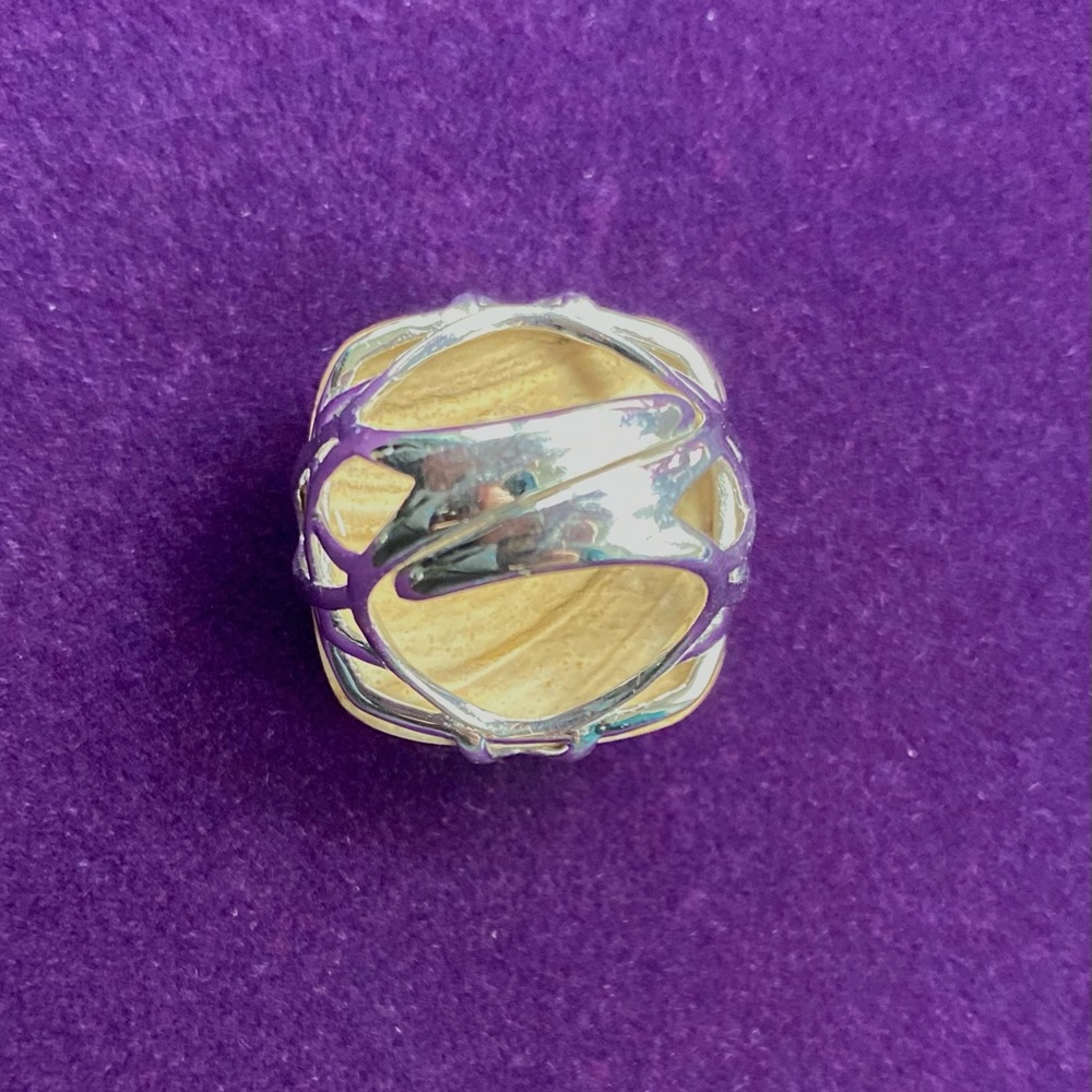 925 Silver Brown Agate Statement Ring - image 6